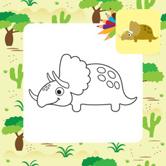 Cute Dino coloring book