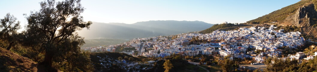 Fototapeta na wymiar Panorama of Chefchauen, Morocco