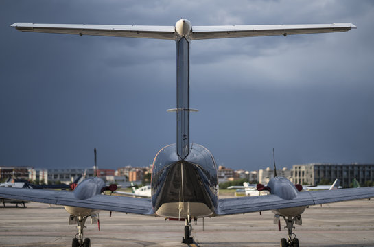 Fototapeta Small aircraft on airfield