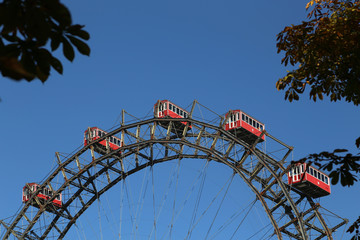 Riesenrad in Wien, &Ouml;sterreich, Prater 03. Oktober 2017