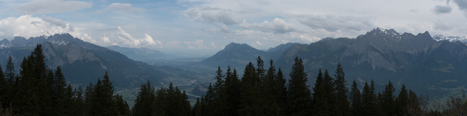 Obraz premium gorgeous mountain landscape with a fantastic view of the Swiss Alps