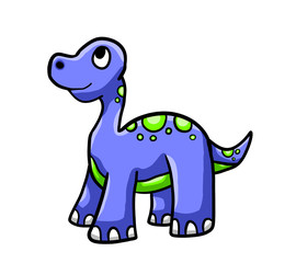 Happy Blue Dinosaur