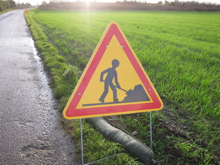 PLERIN, FRANCE 15 MARCH, 2018: Road sign in Plerin on roselier road © Heliosphile