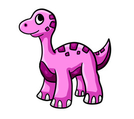 Adorable Pink Dinosaur