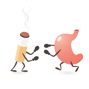 Stomach and Cigarette Fighting