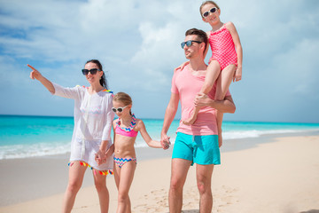 Young family on beach vacation