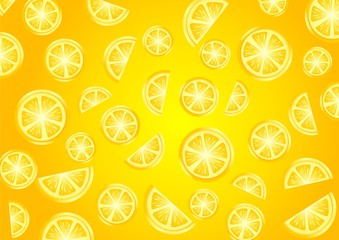 orange pattern with lemons
