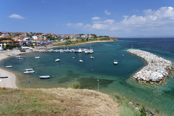 Nea Fokea, Greece. View of marina