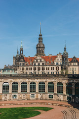 Fototapeta na wymiar 19 MAY 2018 - DRESDEN, GERMANY: beautiful building of Dresdner Zwinger on sunny day