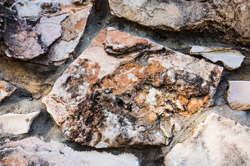 Close up of natural stone wall. Stone wall texture 