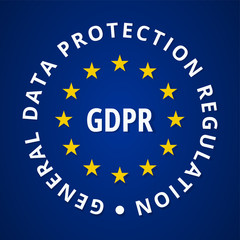 EU GDPR label illustration