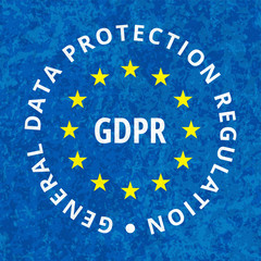 EU GDPR label illustration