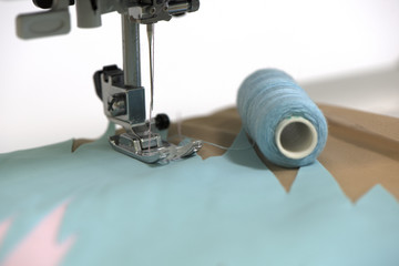 strings of a needle sewing