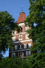Wieża kościoła w Lubominie