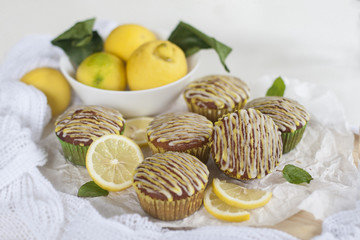 lemon muffins with icing