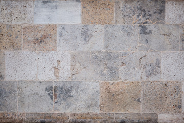 The texture of the old wall.