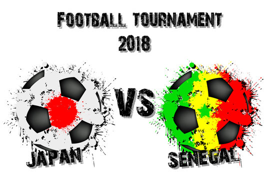Soccer game Japan vs Senegal