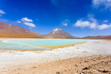 The green Laguna Verde,Bolivia