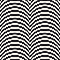 Abstract Stylish Geometric Trendy Zebra Seamless Pattern Background with Wavy Lines Stripes