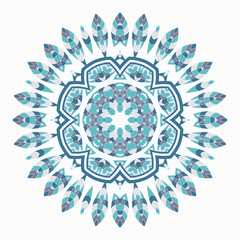 Mandala. Ethnicity round ornament. Ethnic style. Elements for invitation cards, brochures, covers. Oriental circular pattern. Arabic, Islamic, moroccan, asian, indian native african motifs.