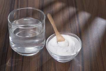 baking soda in a bowl on the table