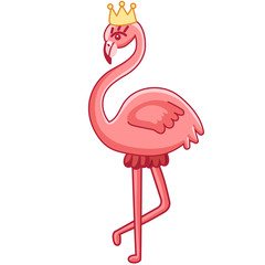 Flamingo fashion pattern. Scandinavian vector illustration. Seamless hand drawn cute queen scandinavian background. Pink summer doodle wedding invitation,birthday,save date,greeting card,baby shower