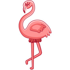 Flamingo fashion pattern. Scandinavian vector illustration. Seamless hand drawn cute queen scandinavian background. Pink summer doodle wedding invitation,birthday,save date,greeting card,baby shower