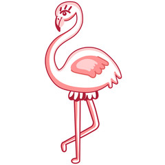 Flamingo fashion pattern. Scandinavian vector illustration. Seamless hand drawn cute queen scandinavian background. Pink summer doodle wedding invitation,birthday,save date,greeting card,baby shower