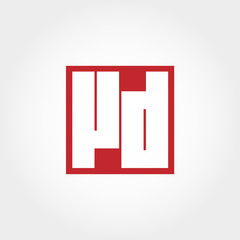 Initial Letter VD Logo Vector Design
