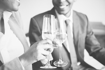 Business partners making a toast
