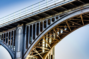 detail of a metal bridge