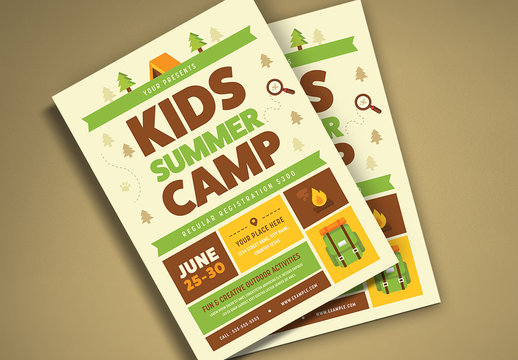 Kids Summer Camp Flyer Layout