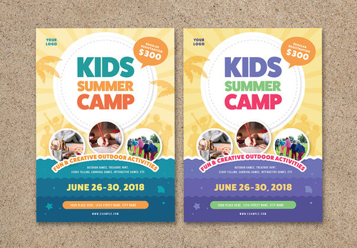Kids Summer Camp Flyer Layout