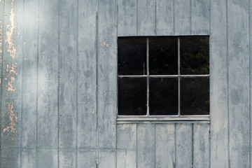 Blue Wall with Peeling Paint