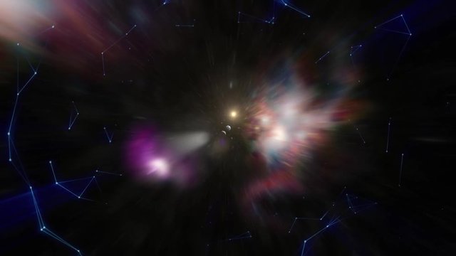 The big bang, the birth of the universe. Stock. Galaxy Creation. The birth of the universe in space, a big bang