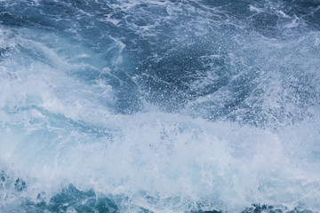 Abstract Blue Ocean Waves Background