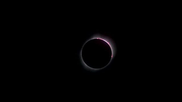 The total solar eclipse of August 21st 2017 as seen from Casper, Wyoming, USA.