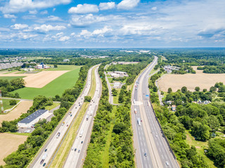Fototapeta na wymiar Aerial view of highway