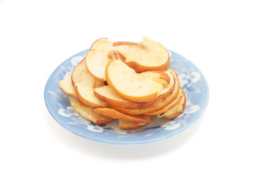 Dried pear on white background 