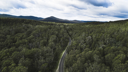 River Patterns and Bridge, Tasmanian Landscape Australia Views from the air 