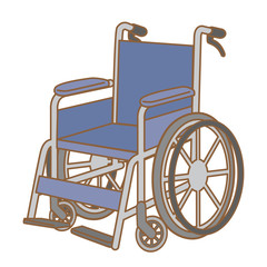 車いす　ブルー