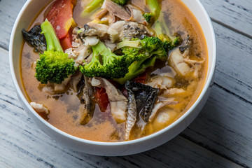 Tofu Vegetable Fish Soup