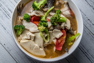 Tofu Vegetable Fish Soup