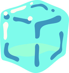 Obraz premium Blued Melted Ice illustration