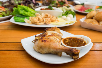 grilled Chicken and spicy sauce