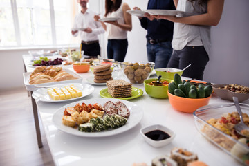 People Eating Healthy Meal