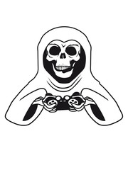 sensenmann totenkopf headset kopfhörer skull skelett tot tod schädel gestorben monster zocken spielen pro gamer headset