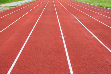 Racetrack for athletics.
