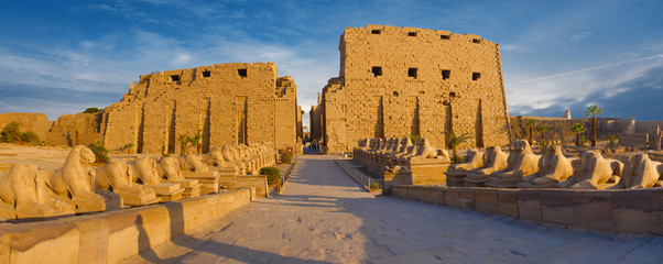 Karnak Temple, The ruins of the temple,  Embossed hieroglyphs on the wall - obrazy, fototapety, plakaty