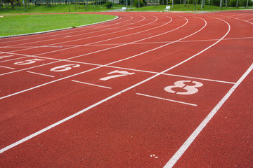 Racetrack for athletics.